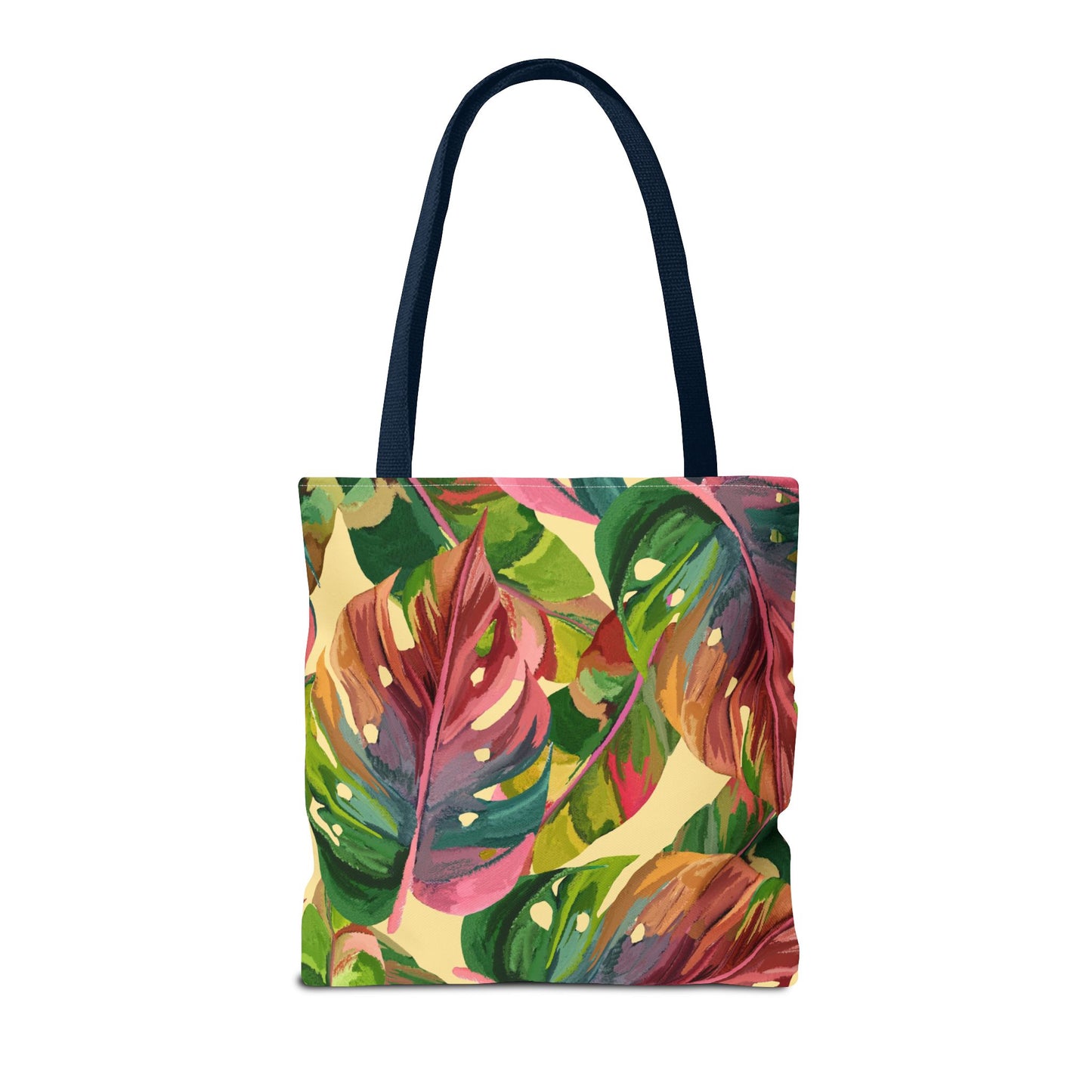 Tote Bag with Tropical Leaf Print, Eco-Friendly Tote, Floral Shopping Bag, Beach Bag, Gift for Plant Lovers