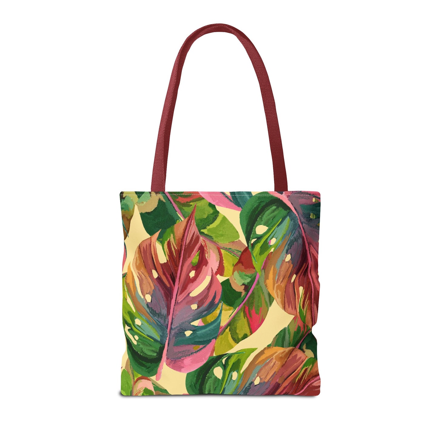 Tote Bag with Tropical Leaf Print, Eco-Friendly Tote, Floral Shopping Bag, Beach Bag, Gift for Plant Lovers