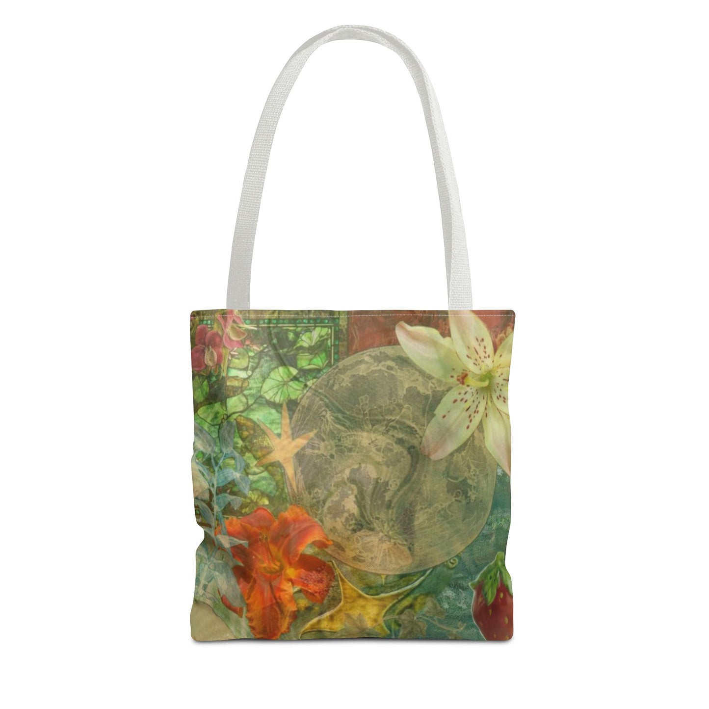 Floral Earth Tote Bag, Eco-Friendly Bag, Art Tote, Travel Bag, Shopping Tote, Gift for Nature Lovers
