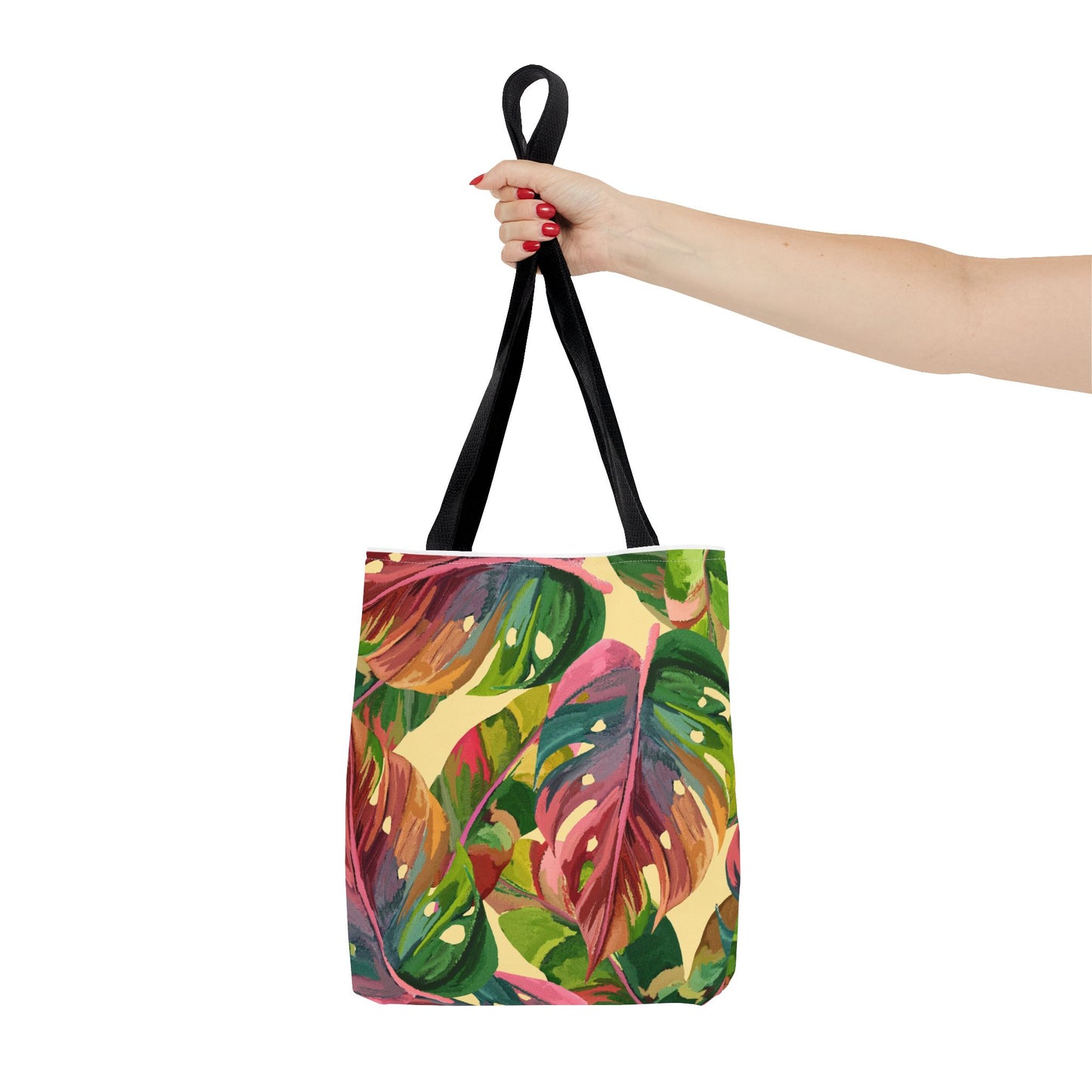 Tote Bag with Tropical Leaf Print, Eco-Friendly Tote, Floral Shopping Bag, Beach Bag, Gift for Plant Lovers