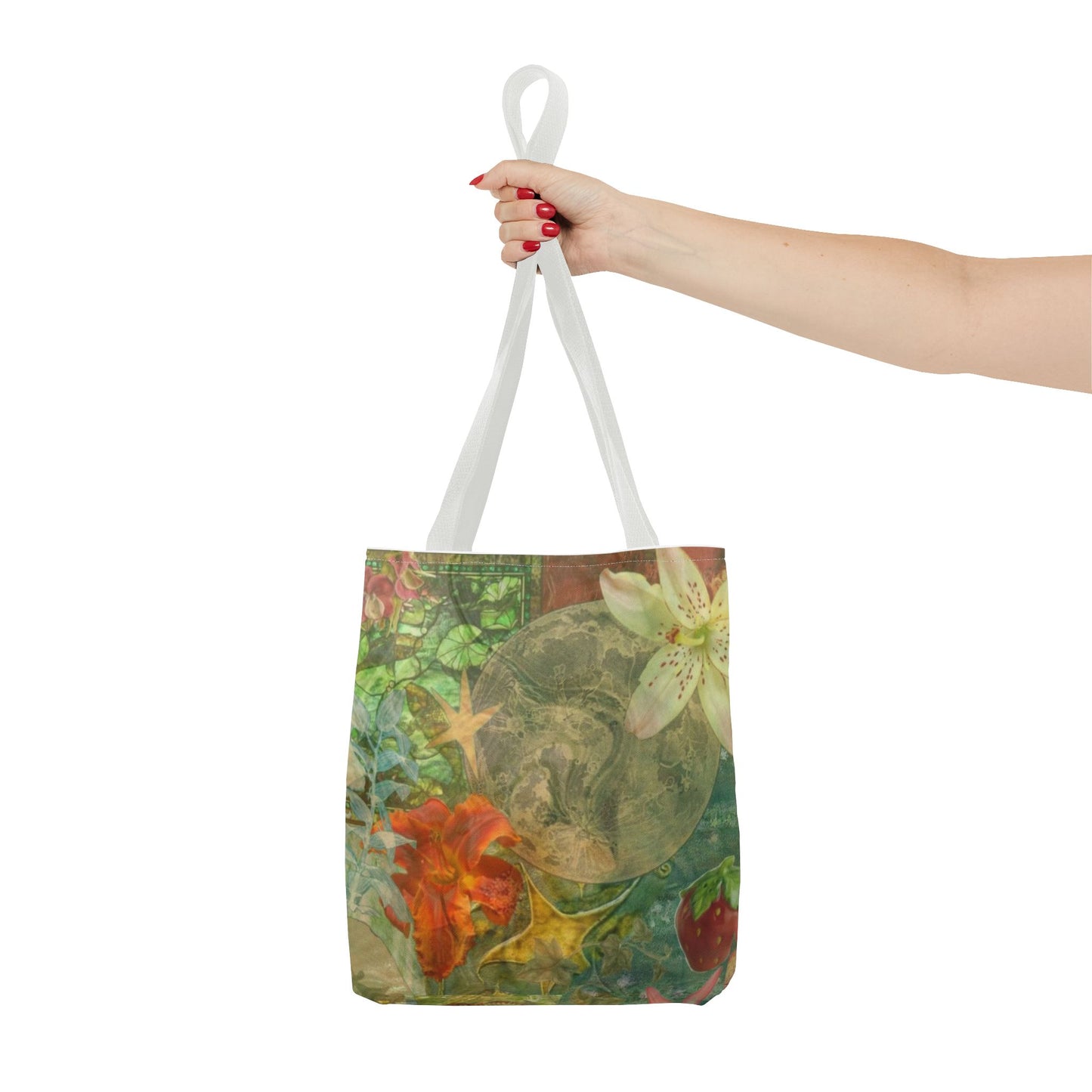 Floral Earth Tote Bag, Eco-Friendly Bag, Art Tote, Travel Bag, Shopping Tote, Gift for Nature Lovers