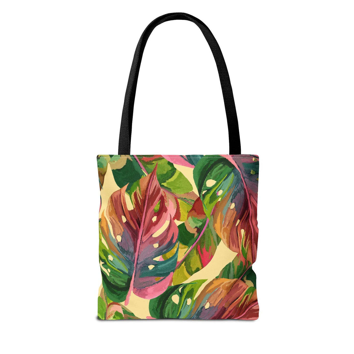 Tote Bag with Tropical Leaf Print, Eco-Friendly Tote, Floral Shopping Bag, Beach Bag, Gift for Plant Lovers