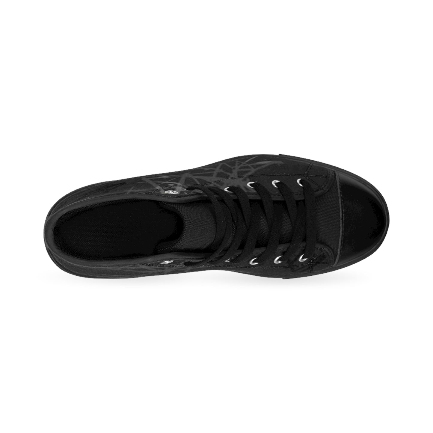 Stylish High-Top Sneakers for Men, Trendy Casual Shoes, Everyday Footwear, Gift for Him, Black Graphic Sneakers