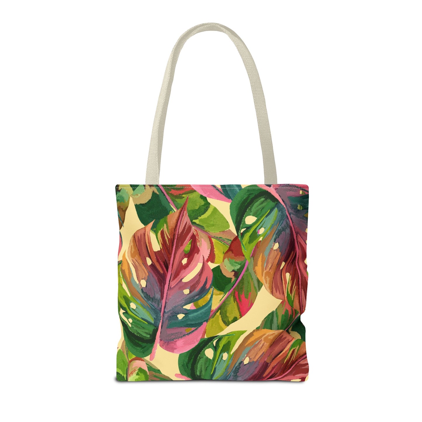 Tote Bag with Tropical Leaf Print, Eco-Friendly Tote, Floral Shopping Bag, Beach Bag, Gift for Plant Lovers