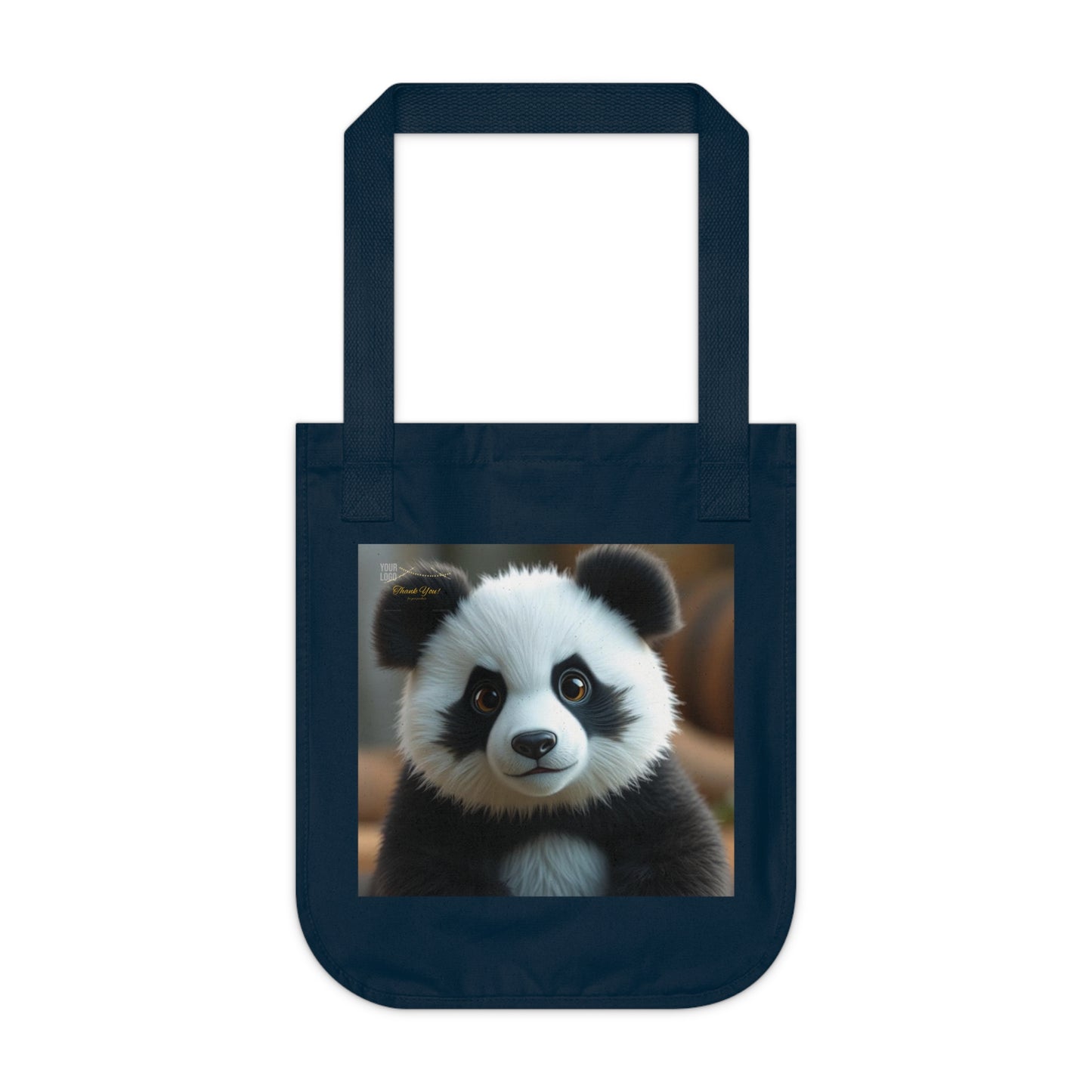 Cute Panda Organic Canvas Tote Bag | Eco-Friendly Reusable Shopper | Perfect Gift for Animal Lovers | Great for Beach, Shopping, or School