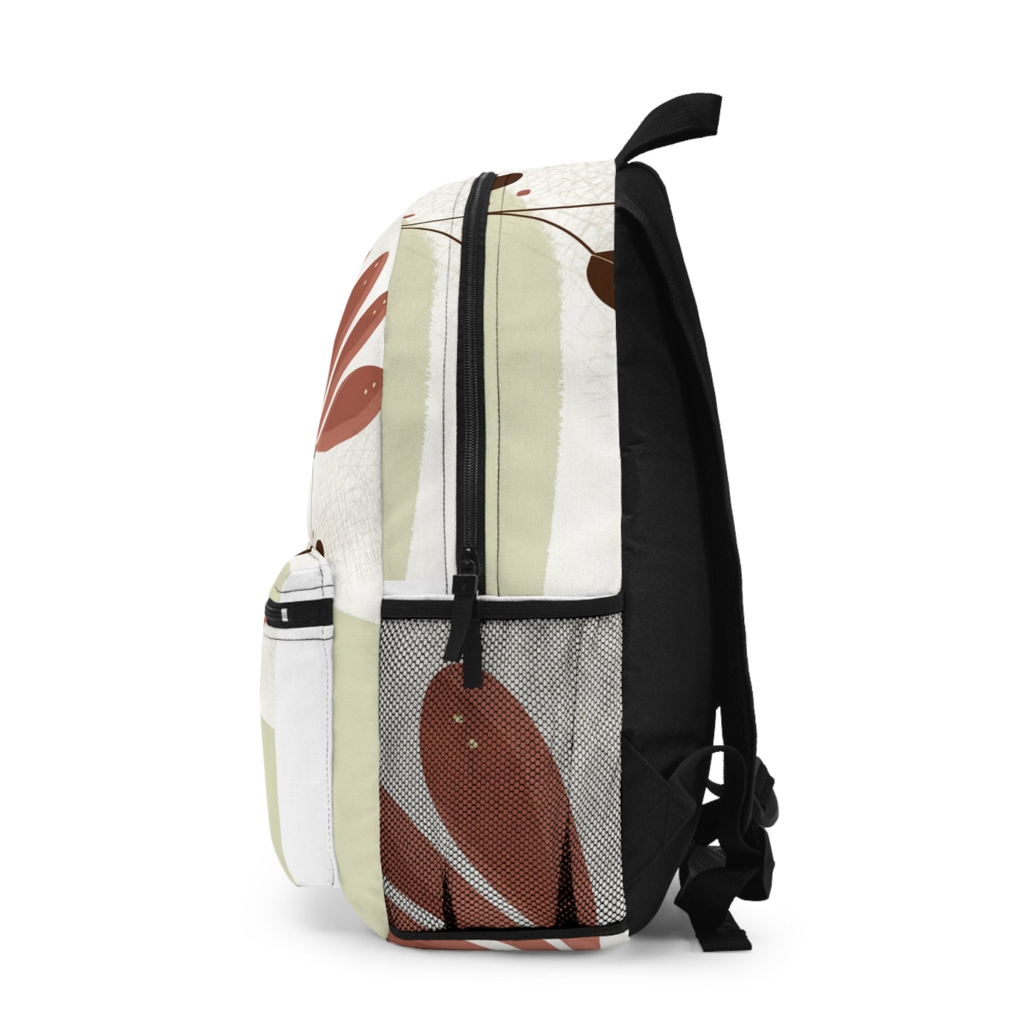 Floral Print Backpack for Nature Lovers, Trendy School Bag.