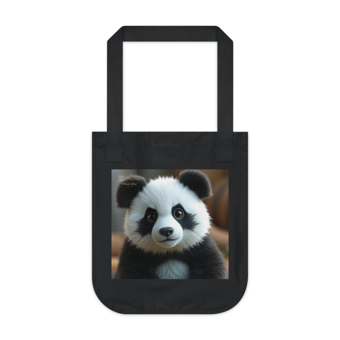 Cute Panda Organic Canvas Tote Bag | Eco-Friendly Reusable Shopper | Perfect Gift for Animal Lovers | Great for Beach, Shopping, or School