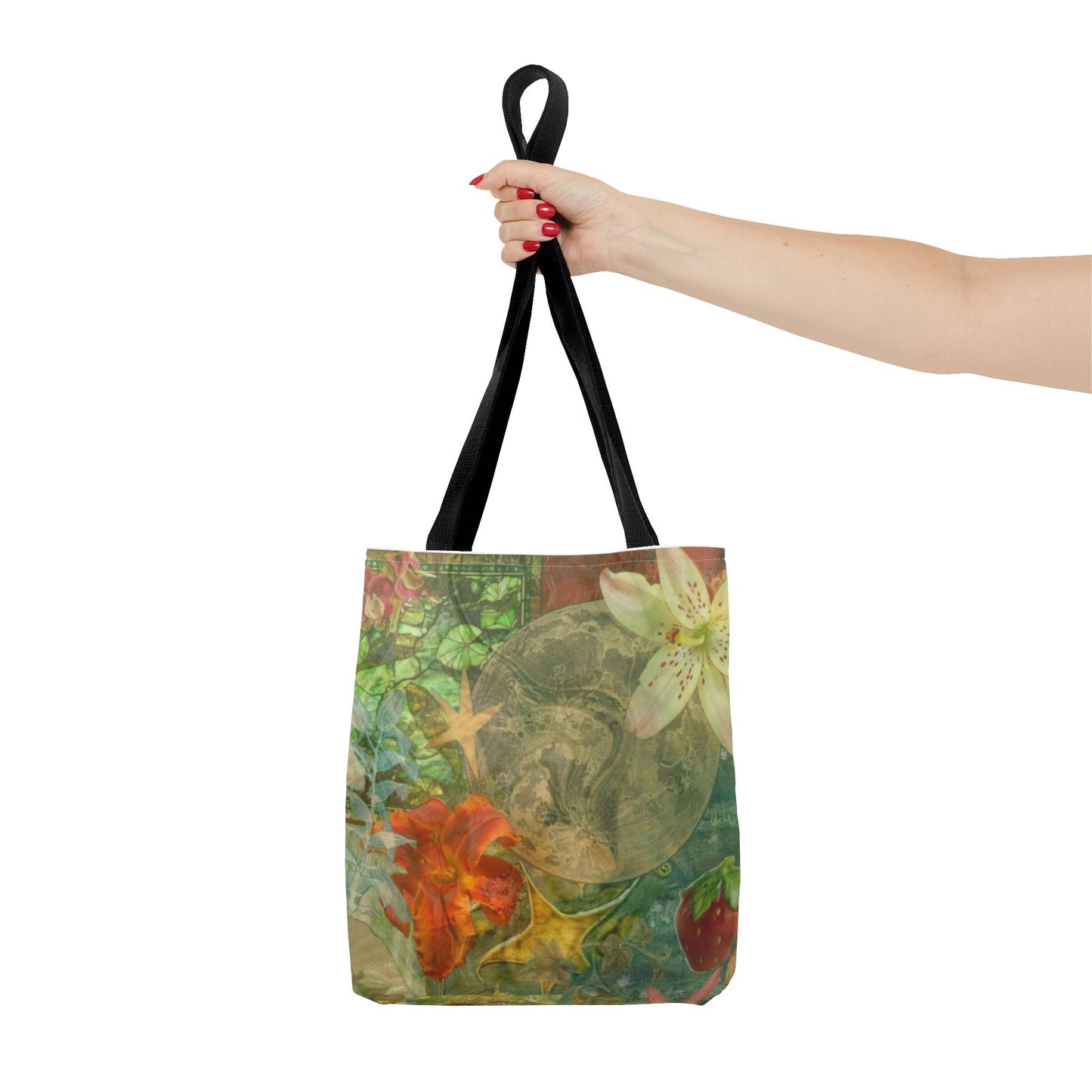 Floral Earth Tote Bag, Eco-Friendly Bag, Art Tote, Travel Bag, Shopping Tote, Gift for Nature Lovers