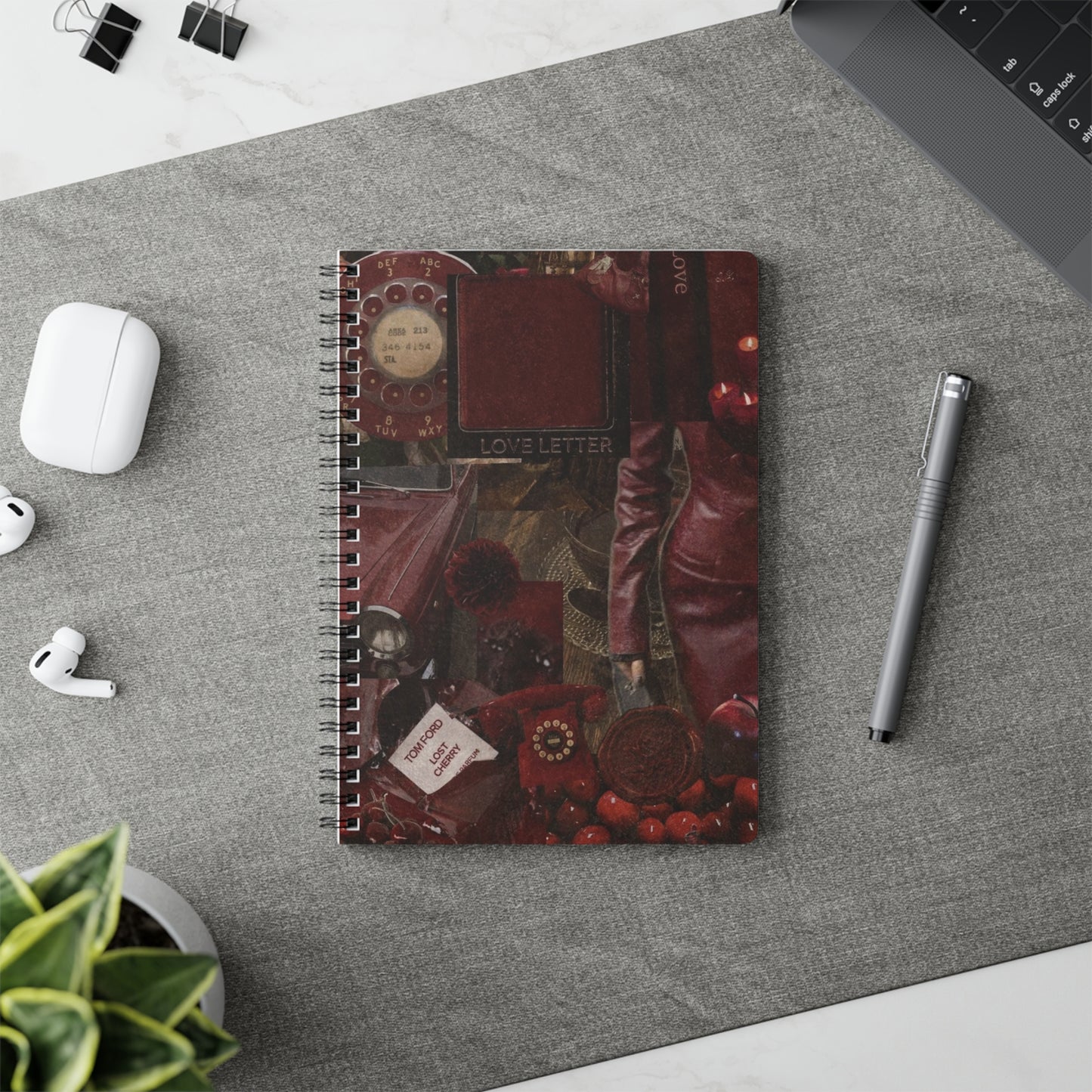 Romantic Wirobound Notebook, Perfect for Love Letters, Journaling, Gifts for Her, Valentine's Day, A5 Writing Companion