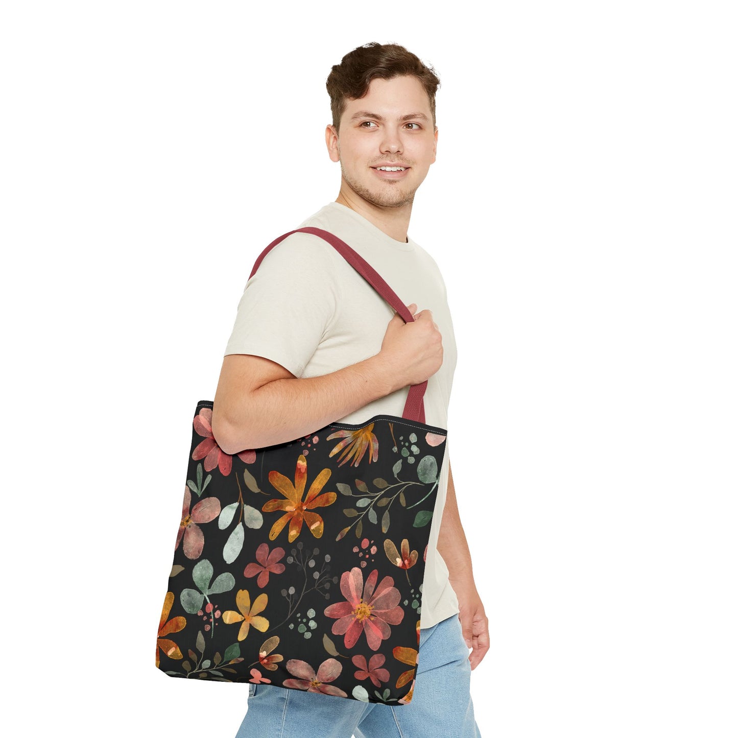 Floral Tote Bag, Boho Style.
