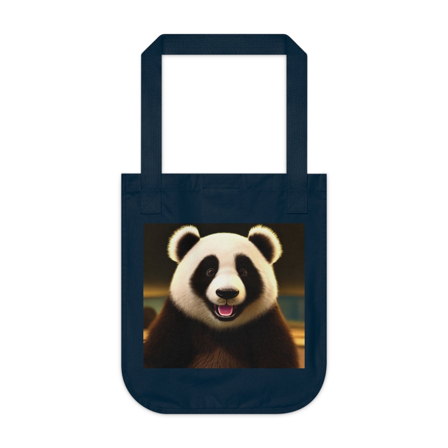 Cute Panda Organic Canvas Tote Bag | Eco-Friendly Reusable Shopper | Perfect Gift for Animal Lovers | Great for Beach, Shopping, or School