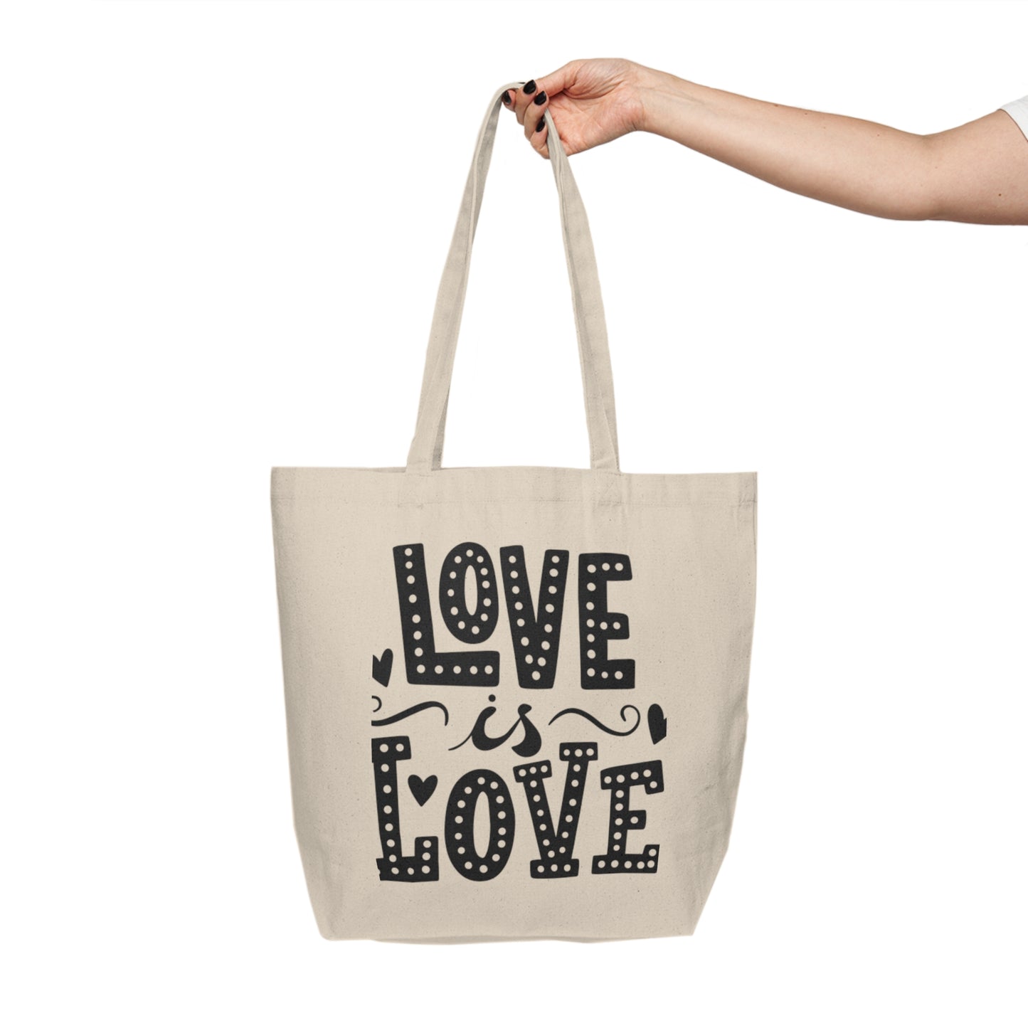 Love is Love Canvas Tote Bag | Reusable Grocery Bag | Eco-Friendly Gift | Pride Celebration | Shopping Tote