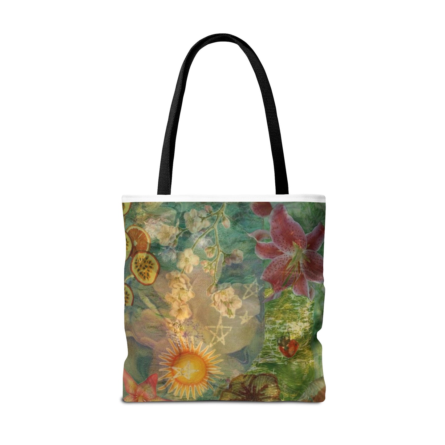 Floral Earth Tote Bag, Eco-Friendly Bag, Art Tote, Travel Bag, Shopping Tote, Gift for Nature Lovers