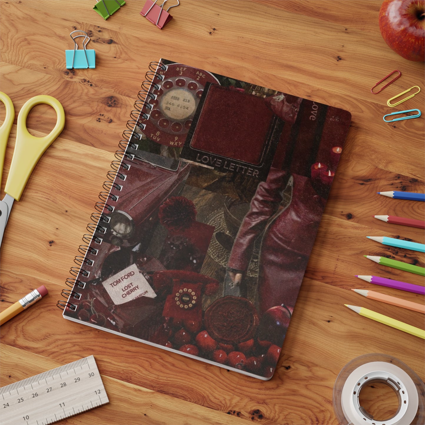 Romantic Wirobound Notebook, Perfect for Love Letters, Journaling, Gifts for Her, Valentine's Day, A5 Writing Companion