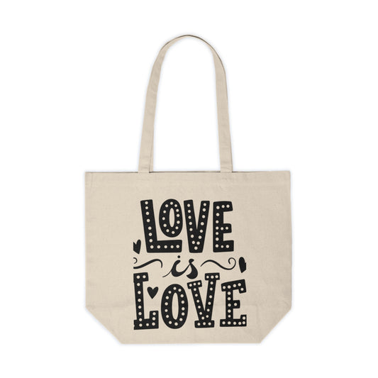 Love is Love Canvas Tote Bag | Reusable Grocery Bag | Eco-Friendly Gift | Pride Celebration | Shopping Tote