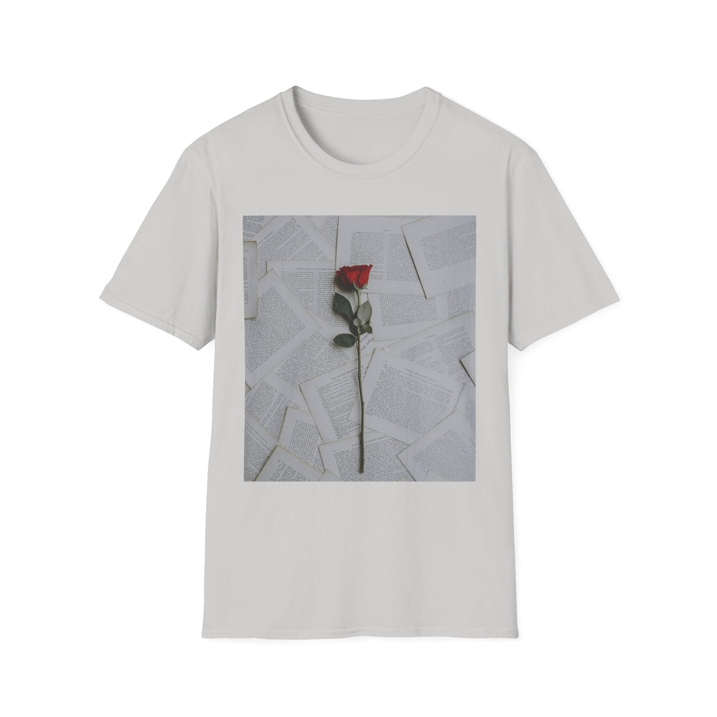 Romantic Floral T-Shirt for Book Lovers, Aesthetic Tee for Gifts, Casual Wear, Unisex Soft Style Top, Perfect for Birthdays, Anniversaries