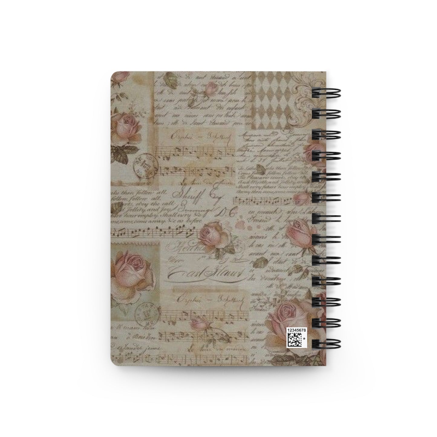 Vintage Floral Spiral Journal, Personalized Writing Notebook, Gift for Writers, Travel Diary, Scrapbook, Vintage Aesthetic