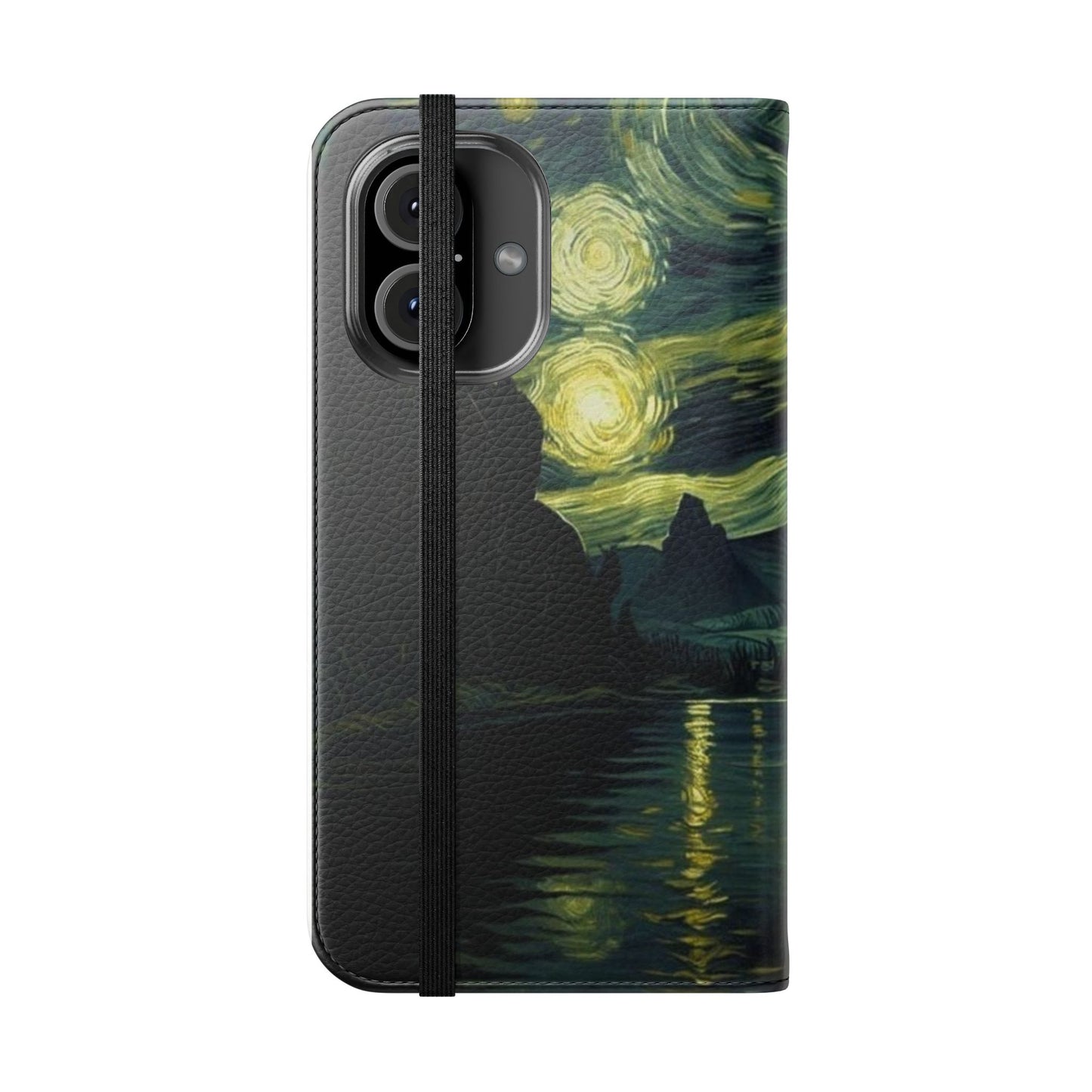 Starry Night Flip Case, Artistic Phone Sleeve, Unique Cell Phone Cover, Gift for Art Lovers, Customizable Smartphone Case