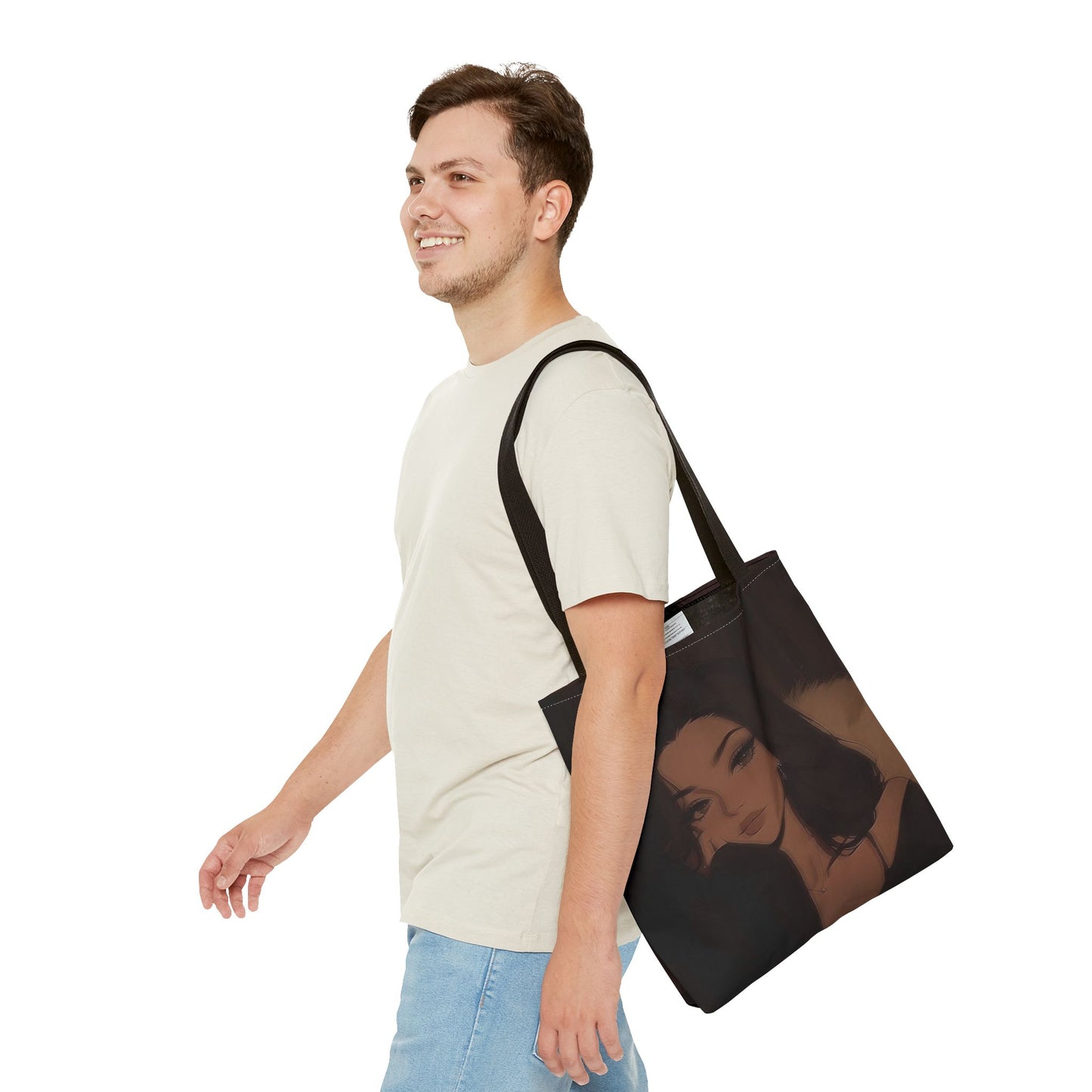 Stylish AOP Tote Bag, Chic Canvas Handbag, Fashionable Reusable Shopper, Trendy Everyday Carryall, Gift for Her, Art Tote