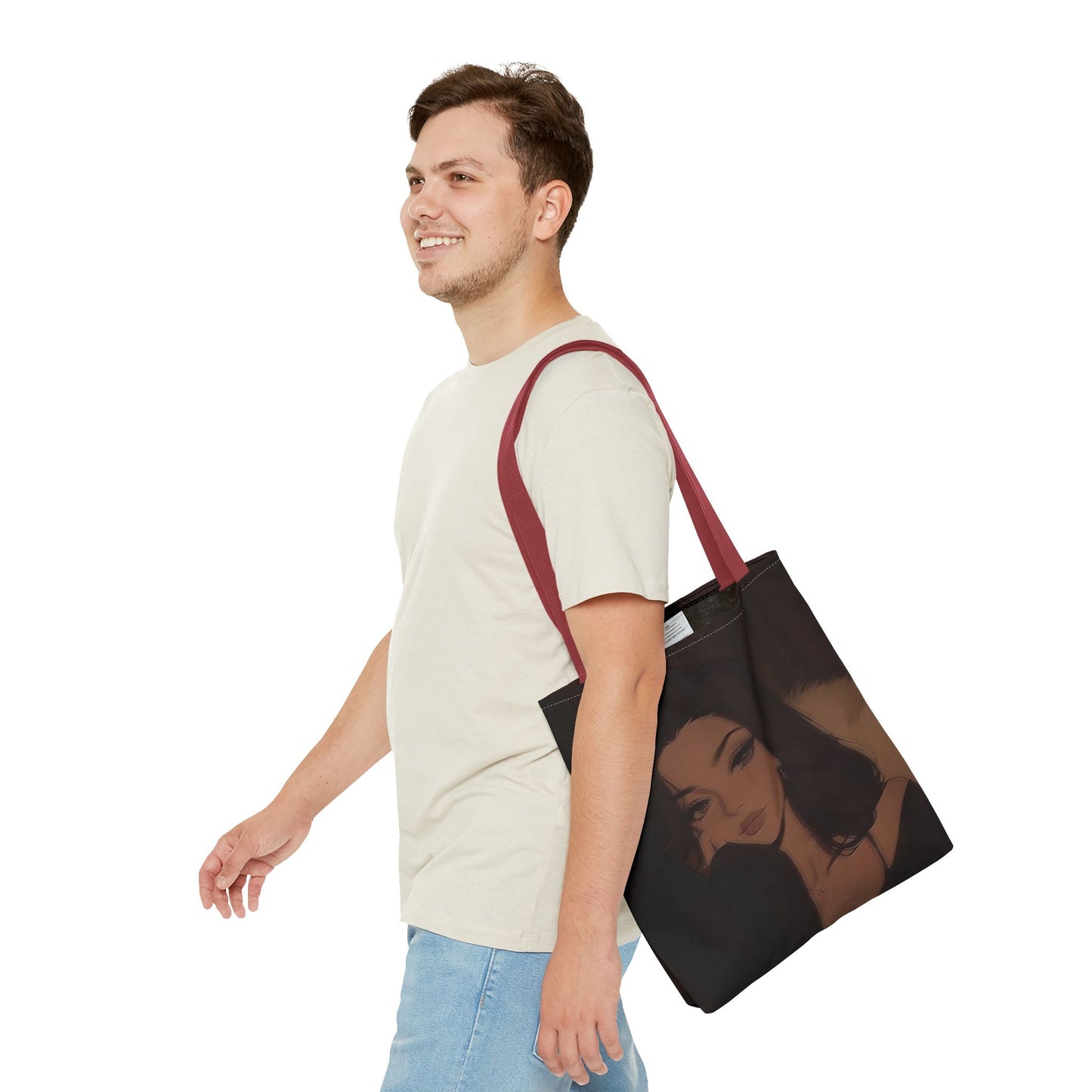 Stylish AOP Tote Bag, Chic Canvas Handbag, Fashionable Reusable Shopper, Trendy Everyday Carryall, Gift for Her, Art Tote