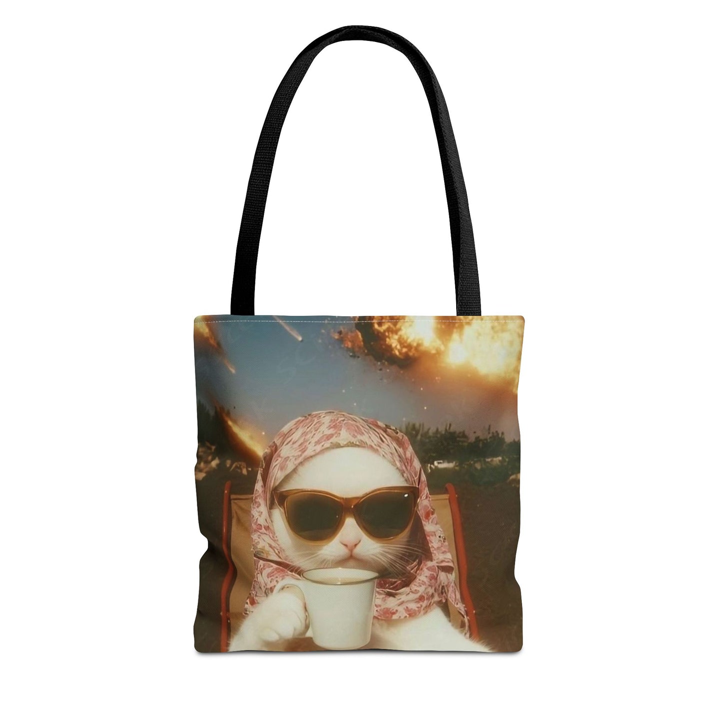 Cool Cat Tote Bag - Fun Cat Design, Beach Bag, Grocery Tote, Funny Gift, Pet Lover Bag