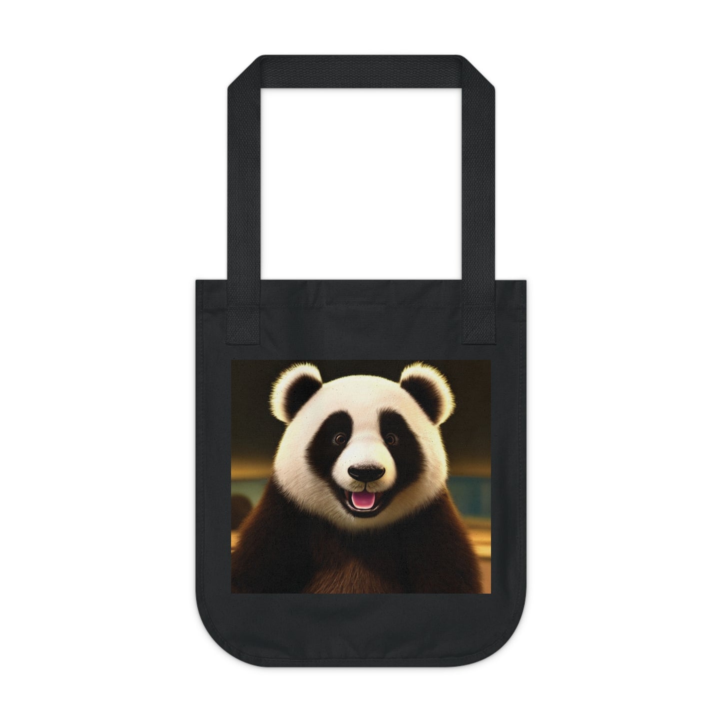 Cute Panda Organic Canvas Tote Bag | Eco-Friendly Reusable Shopper | Perfect Gift for Animal Lovers | Great for Beach, Shopping, or School