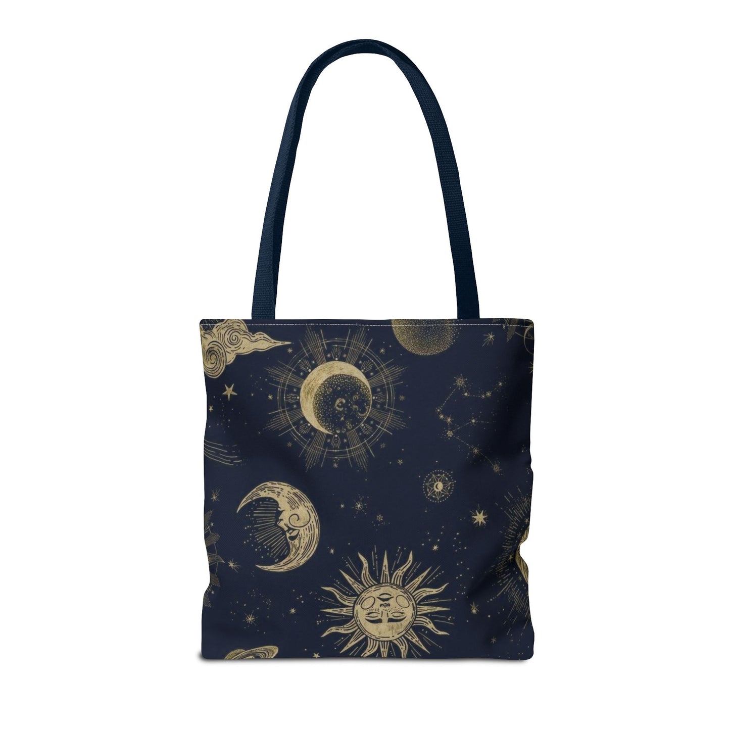 Celestial Sun and Moon Tote Bag | Cosmic Print Bag, Astrology Gift, Eco-Friendly Shopping Bag, Mystic Tote, Gift for Stargazers
