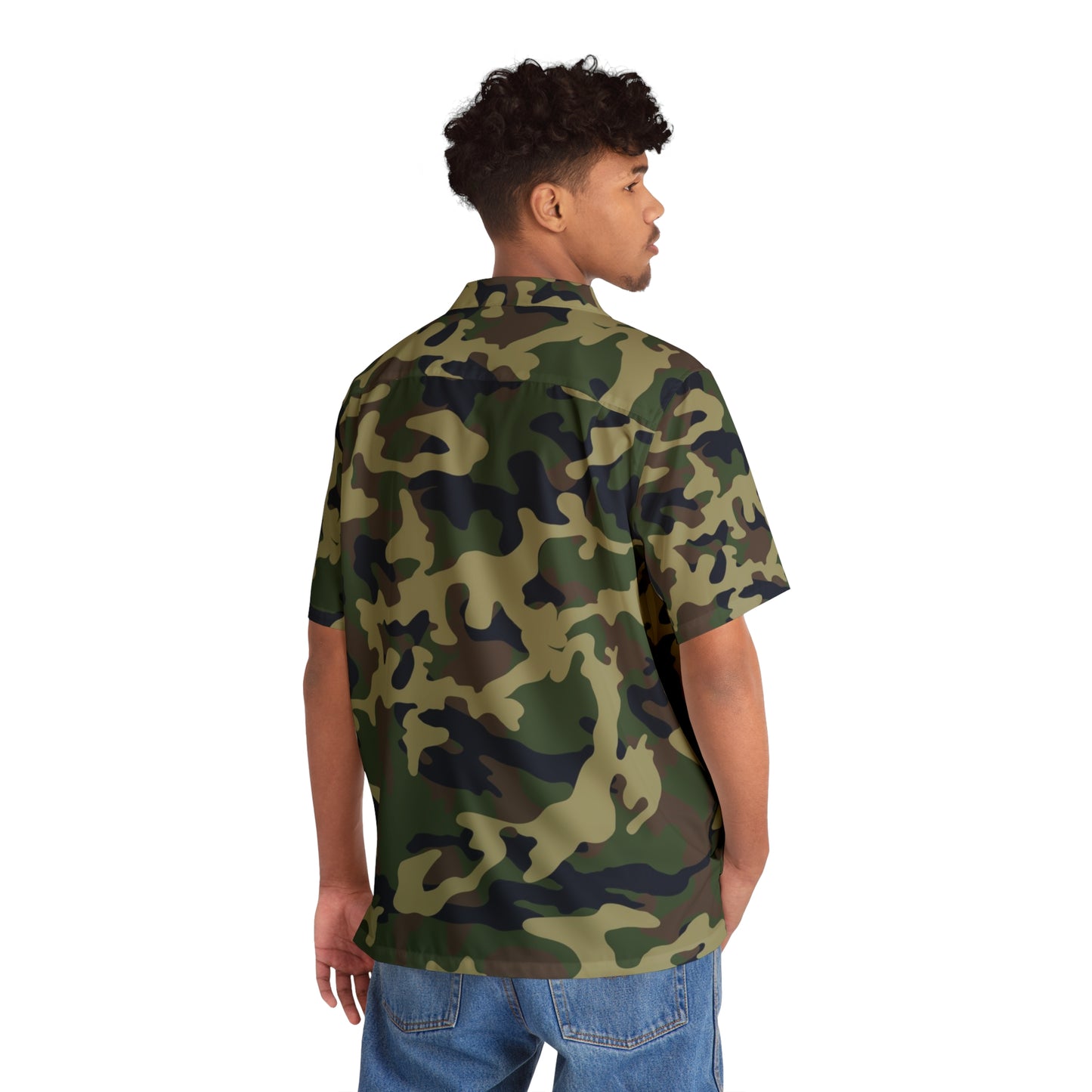 Camo Hawaiian Shirt for Adventure Seekers, Summer Wear, Beach Shirt, Casual Fashion, Outdoor Shirt, Vacation Style