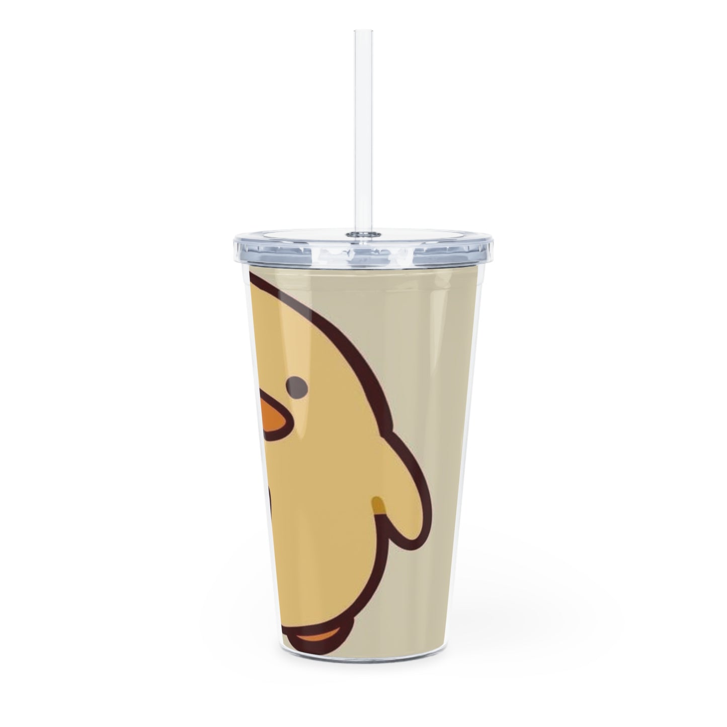 Cute Cartoon Duck Plastic Tumbler with Straw, Fun Drinkware for Kids, Animal-Themed Coffee Cup, Reusable Water Bottle, Gift for School [...]