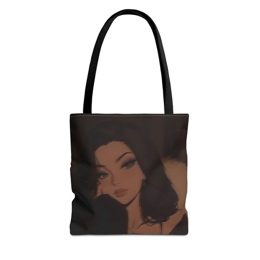 Stylish AOP Tote Bag, Chic Canvas Handbag, Fashionable Reusable Shopper, Trendy Everyday Carryall, Gift for Her, Art Tote