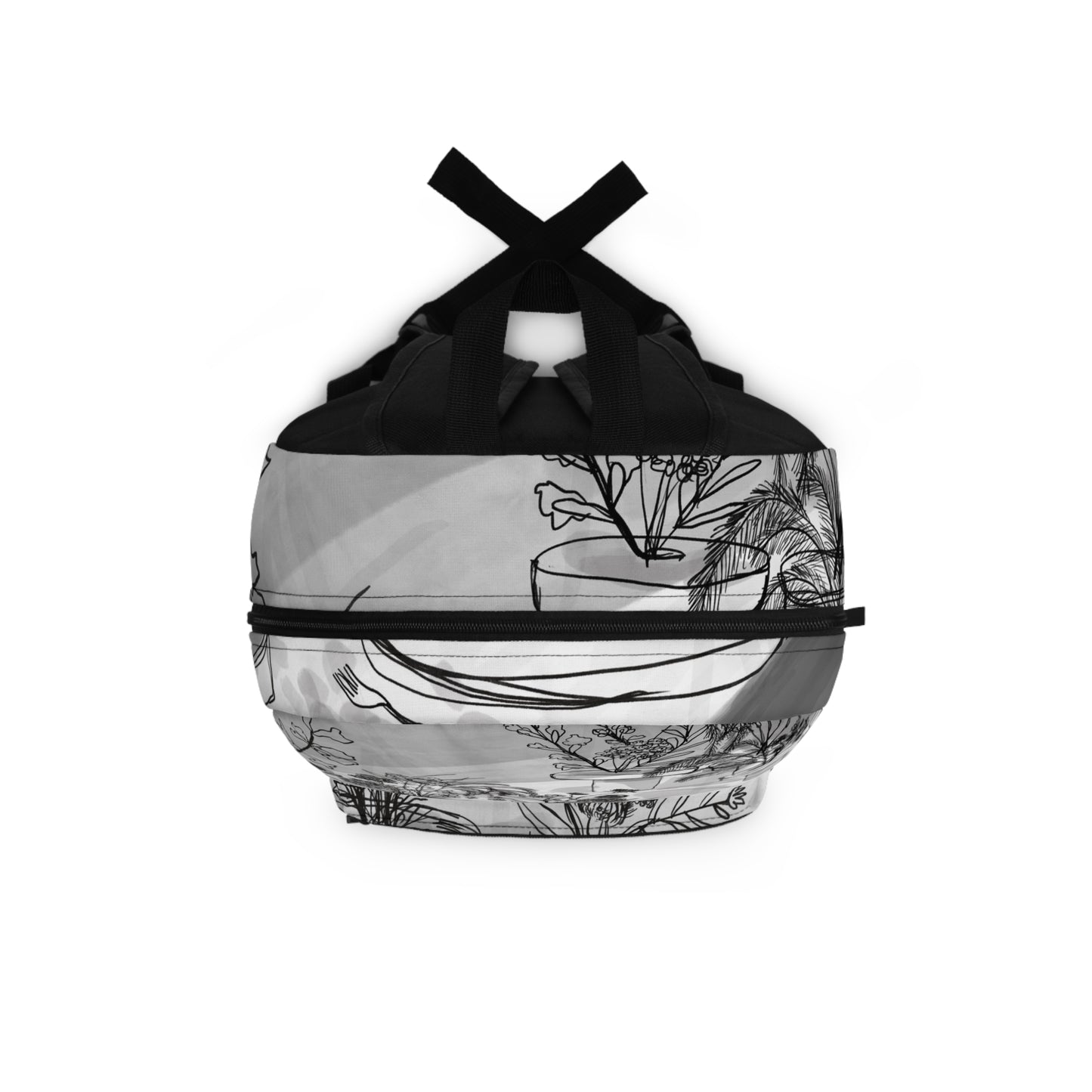 Botanical Design Backpack, Floral School Bag, Trendy Laptop Carrier, Durable Travel Backpack, Nature-Inspired Fashion