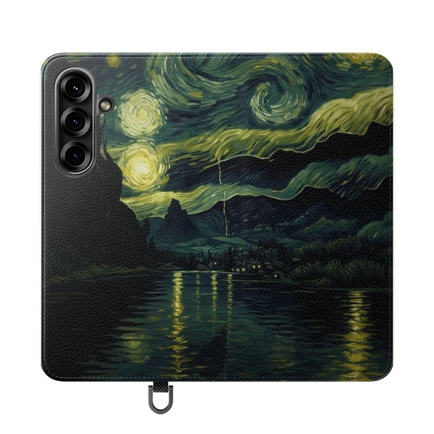 Starry Night Flip Case, Artistic Phone Sleeve, Unique Cell Phone Cover, Gift for Art Lovers, Customizable Smartphone Case