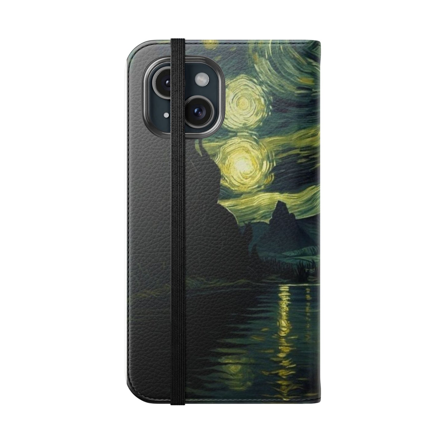 Starry Night Flip Case, Artistic Phone Sleeve, Unique Cell Phone Cover, Gift for Art Lovers, Customizable Smartphone Case