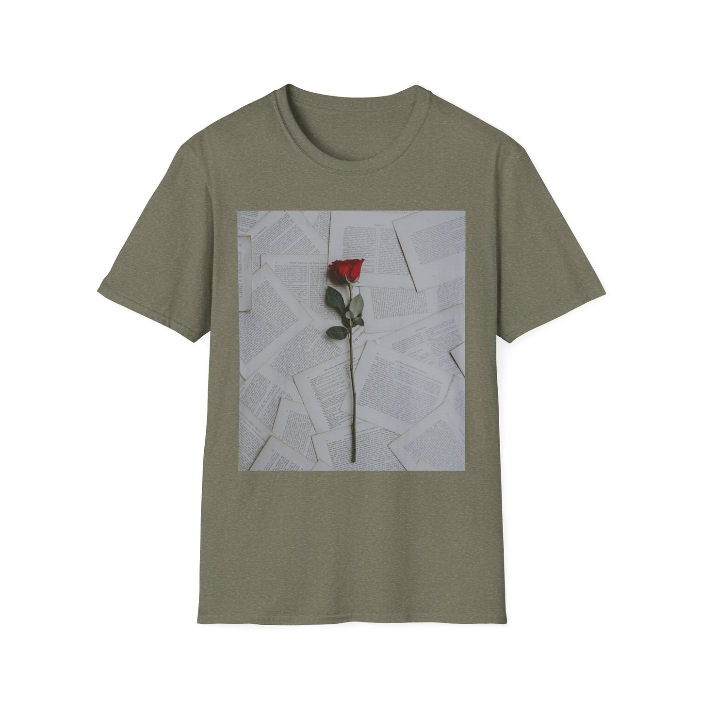 Romantic Floral T-Shirt for Book Lovers, Aesthetic Tee for Gifts, Casual Wear, Unisex Soft Style Top, Perfect for Birthdays, Anniversaries