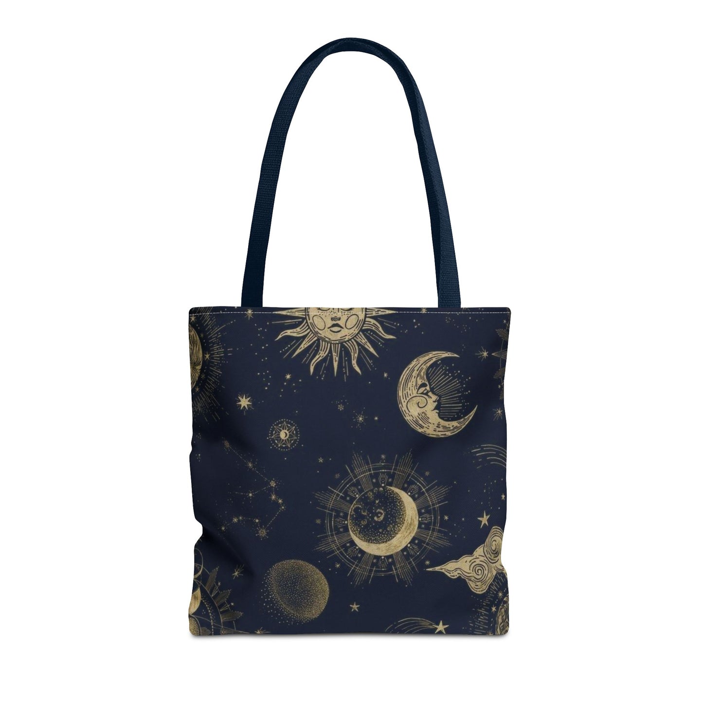 Celestial Sun and Moon Tote Bag | Cosmic Print Bag, Astrology Gift, Eco-Friendly Shopping Bag, Mystic Tote, Gift for Stargazers