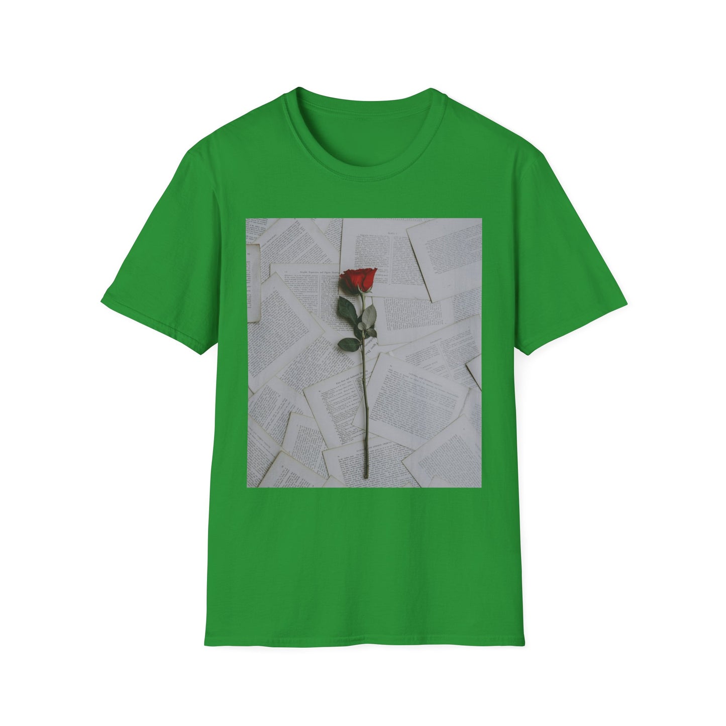 Romantic Floral T-Shirt for Book Lovers, Aesthetic Tee for Gifts, Casual Wear, Unisex Soft Style Top, Perfect for Birthdays, Anniversaries