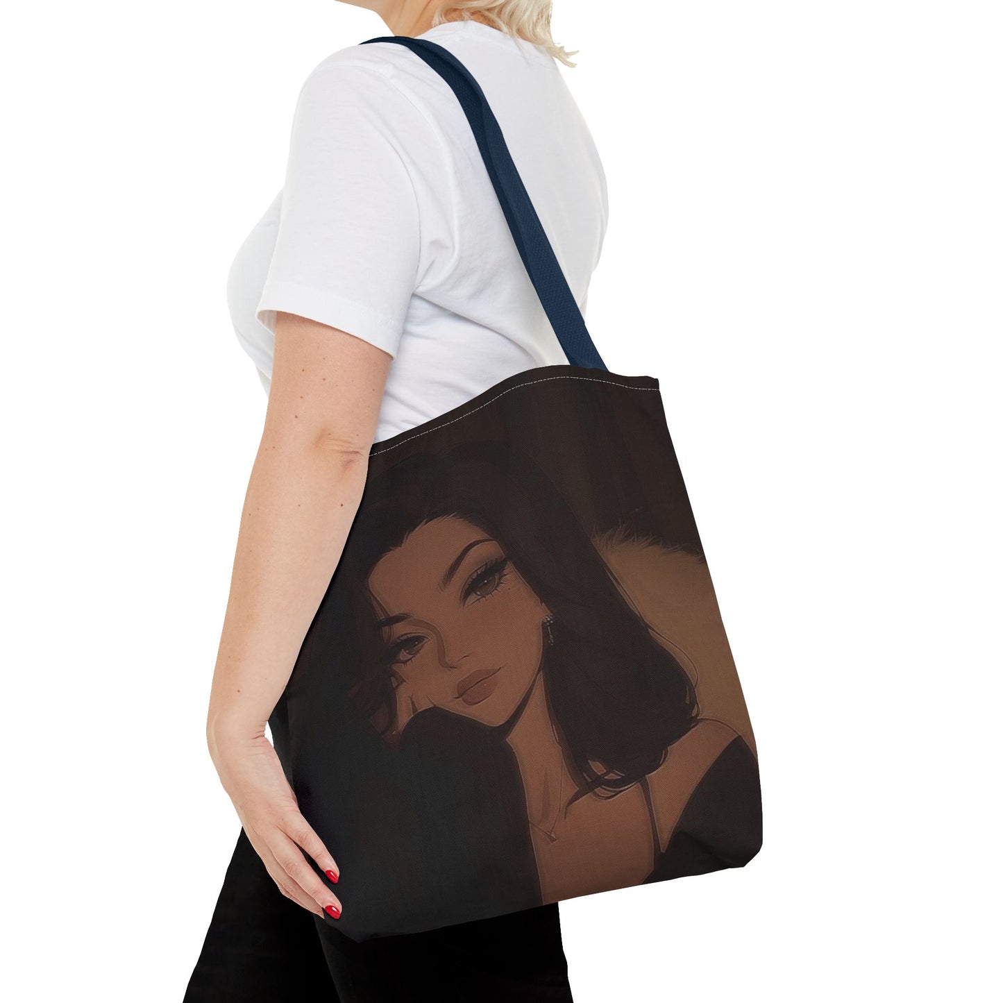 Stylish AOP Tote Bag, Chic Canvas Handbag, Fashionable Reusable Shopper, Trendy Everyday Carryall, Gift for Her, Art Tote