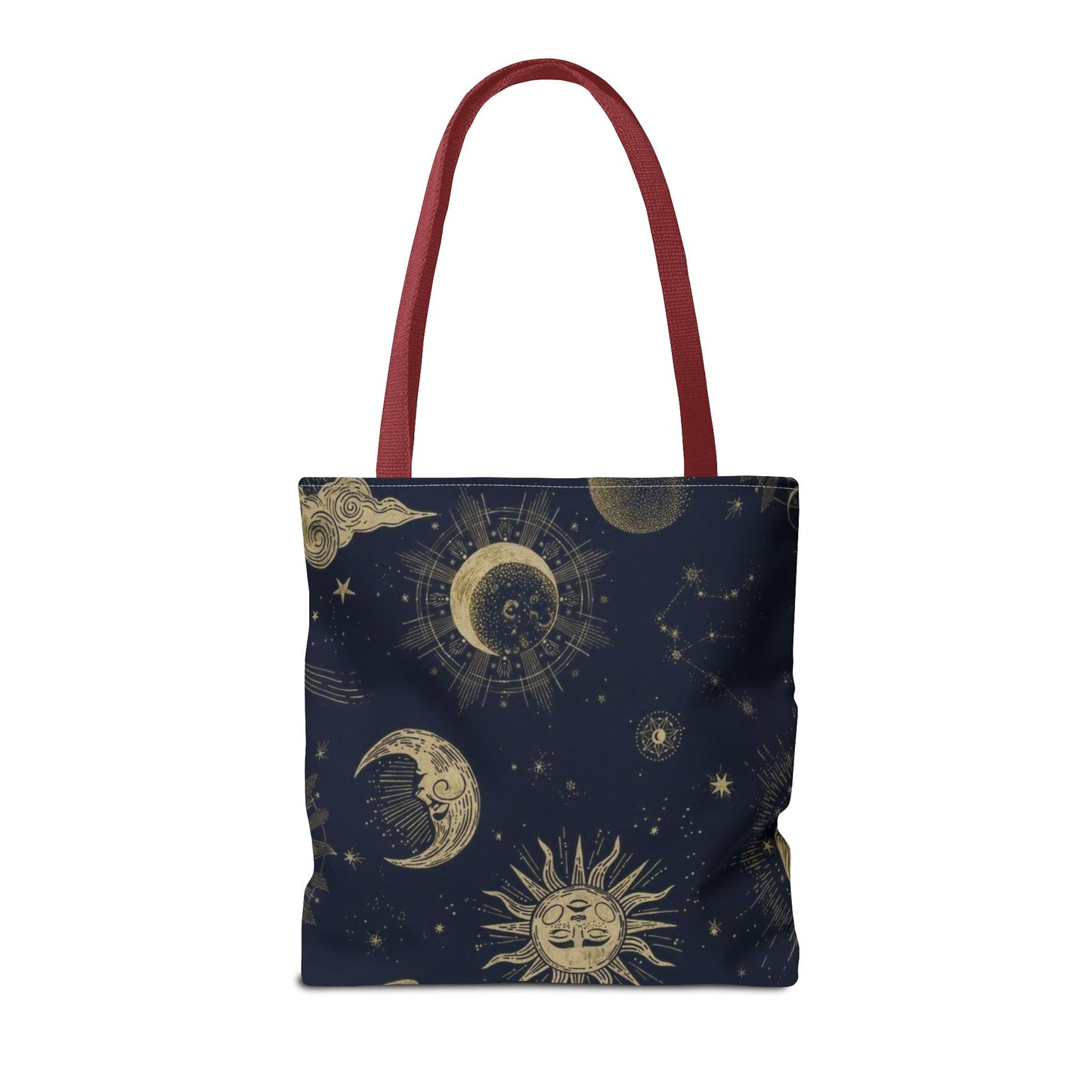 Celestial Sun and Moon Tote Bag | Cosmic Print Bag, Astrology Gift, Eco-Friendly Shopping Bag, Mystic Tote, Gift for Stargazers