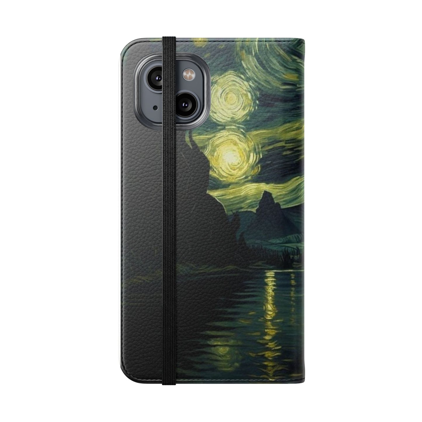 Starry Night Flip Case, Artistic Phone Sleeve, Unique Cell Phone Cover, Gift for Art Lovers, Customizable Smartphone Case