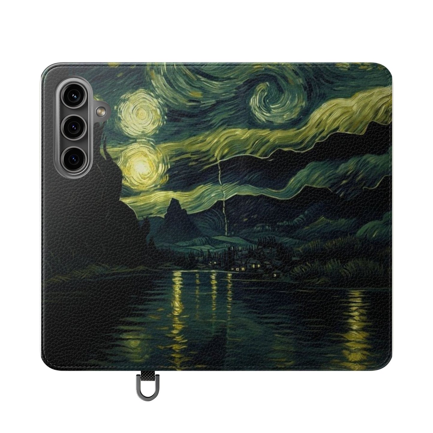 Starry Night Flip Case, Artistic Phone Sleeve, Unique Cell Phone Cover, Gift for Art Lovers, Customizable Smartphone Case