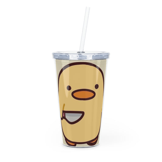 Cute Cartoon Duck Plastic Tumbler with Straw, Fun Drinkware for Kids, Animal-Themed Coffee Cup, Reusable Water Bottle, Gift for School [...]