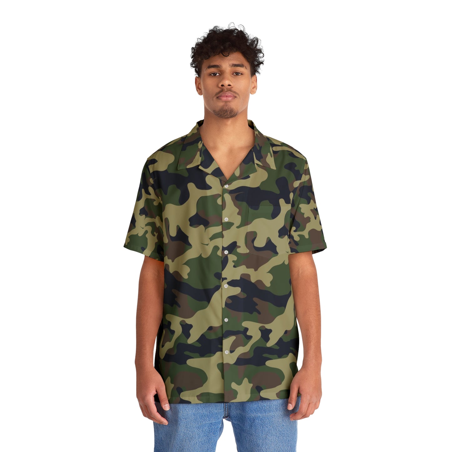 Camo Hawaiian Shirt for Adventure Seekers, Summer Wear, Beach Shirt, Casual Fashion, Outdoor Shirt, Vacation Style