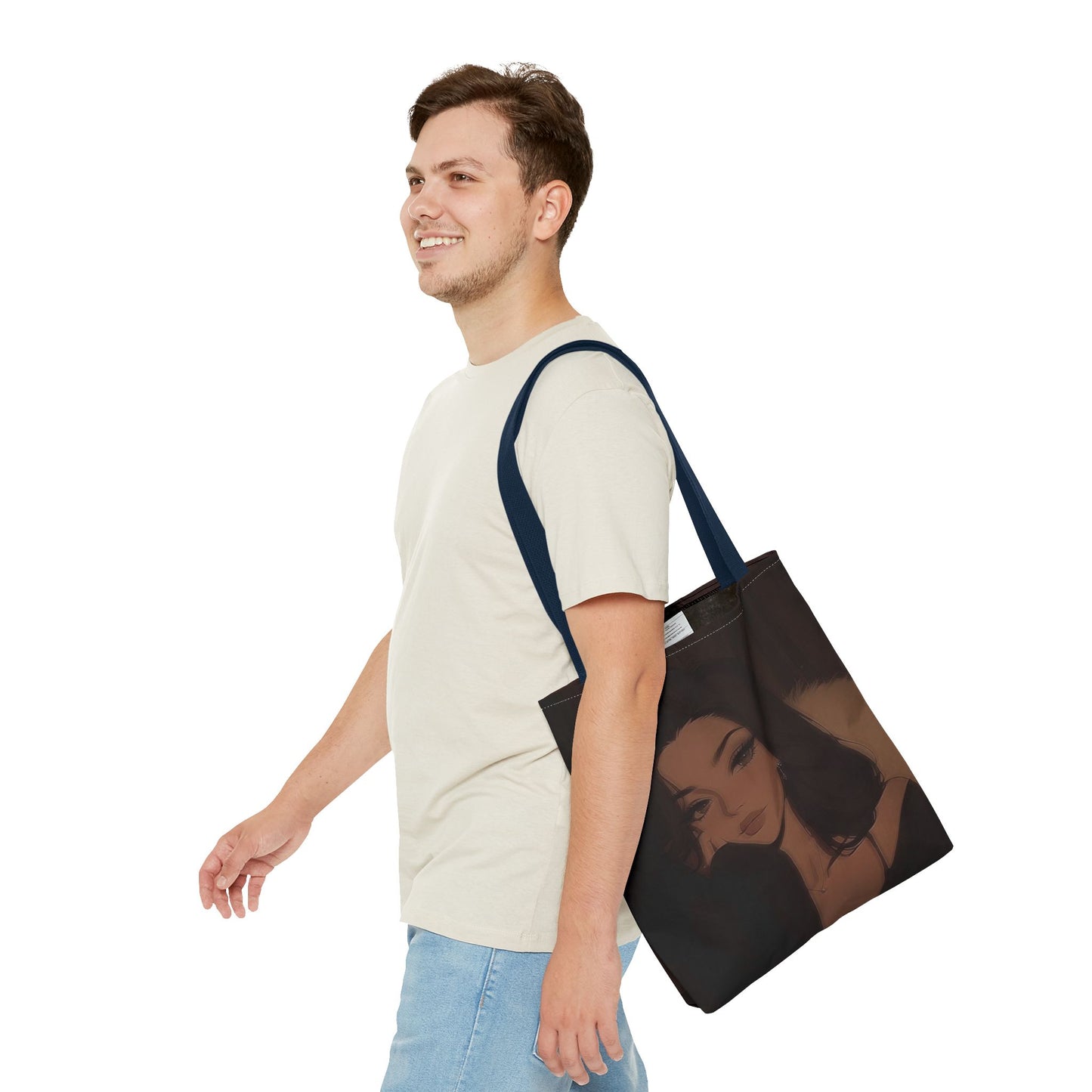 Stylish AOP Tote Bag, Chic Canvas Handbag, Fashionable Reusable Shopper, Trendy Everyday Carryall, Gift for Her, Art Tote