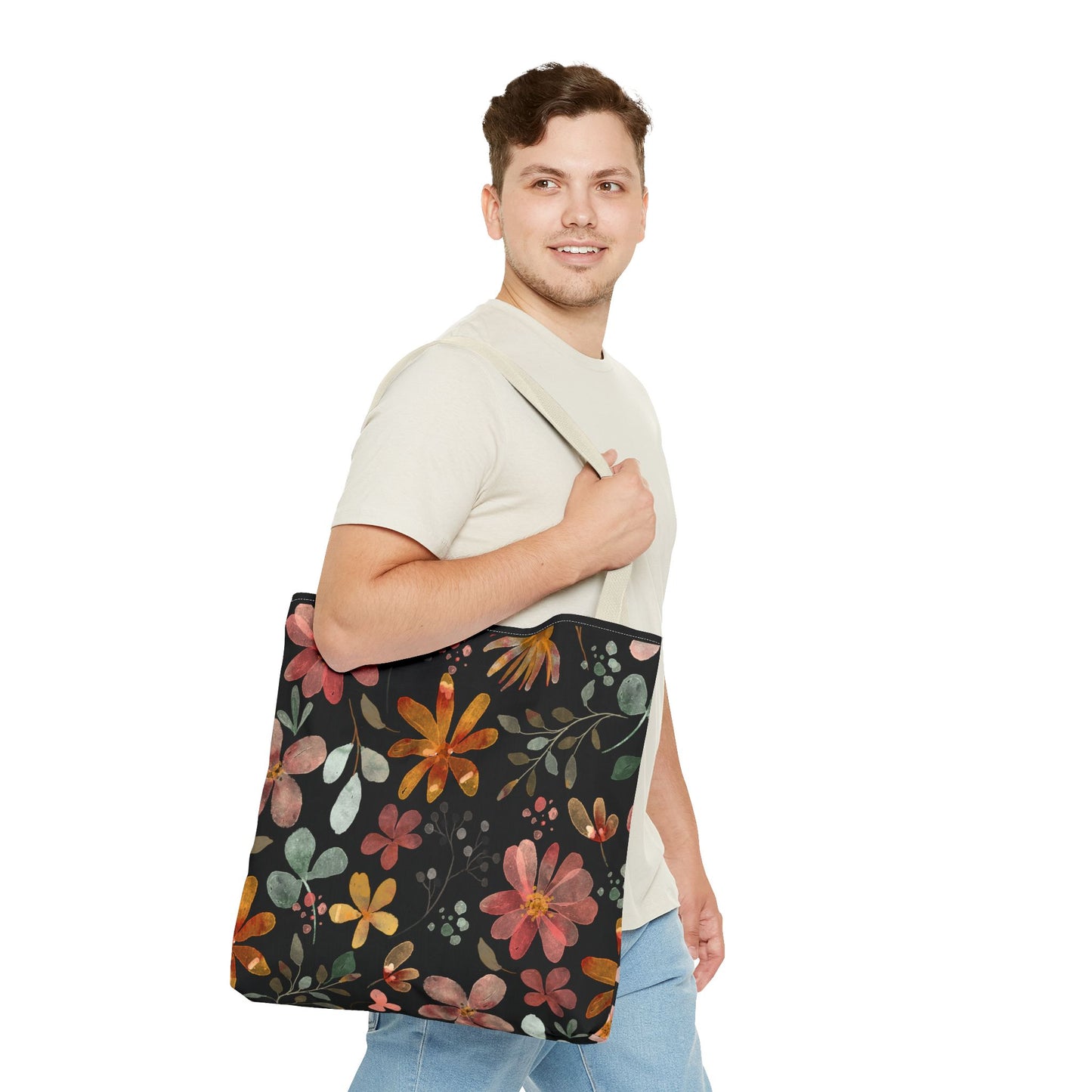Floral Tote Bag, Boho Style.