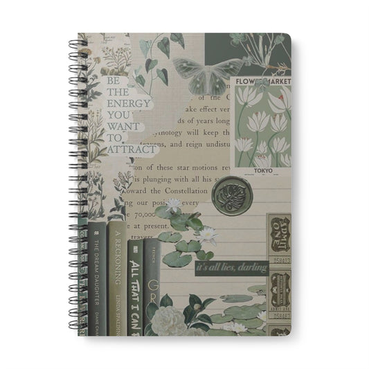 Wirobound A5 Notebook, Inspirational Journal for Creativity, Writing Diary, Gift for Students, Eco-Friendly Planner