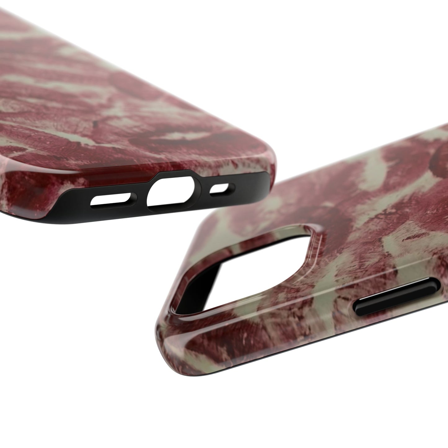 Iphone 15 Stylish Lip Print Phone Case, Tough Phone Case, Kiss Pattern Cover, Unique Gift for Her, Fashionable Phone Accessories, Valentine's Day