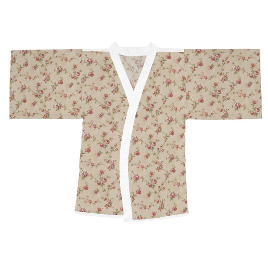 Floral Long Sleeve Kimono Robe, Boho Chic Lounge Wear, Perfect for Spa Days, Bridal Gifts, Cozy Home Aesthetic, Mother's Day Gift
