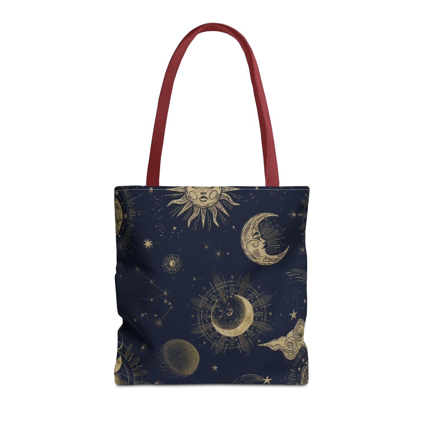 Celestial Sun and Moon Tote Bag | Cosmic Print Bag, Astrology Gift, Eco-Friendly Shopping Bag, Mystic Tote, Gift for Stargazers