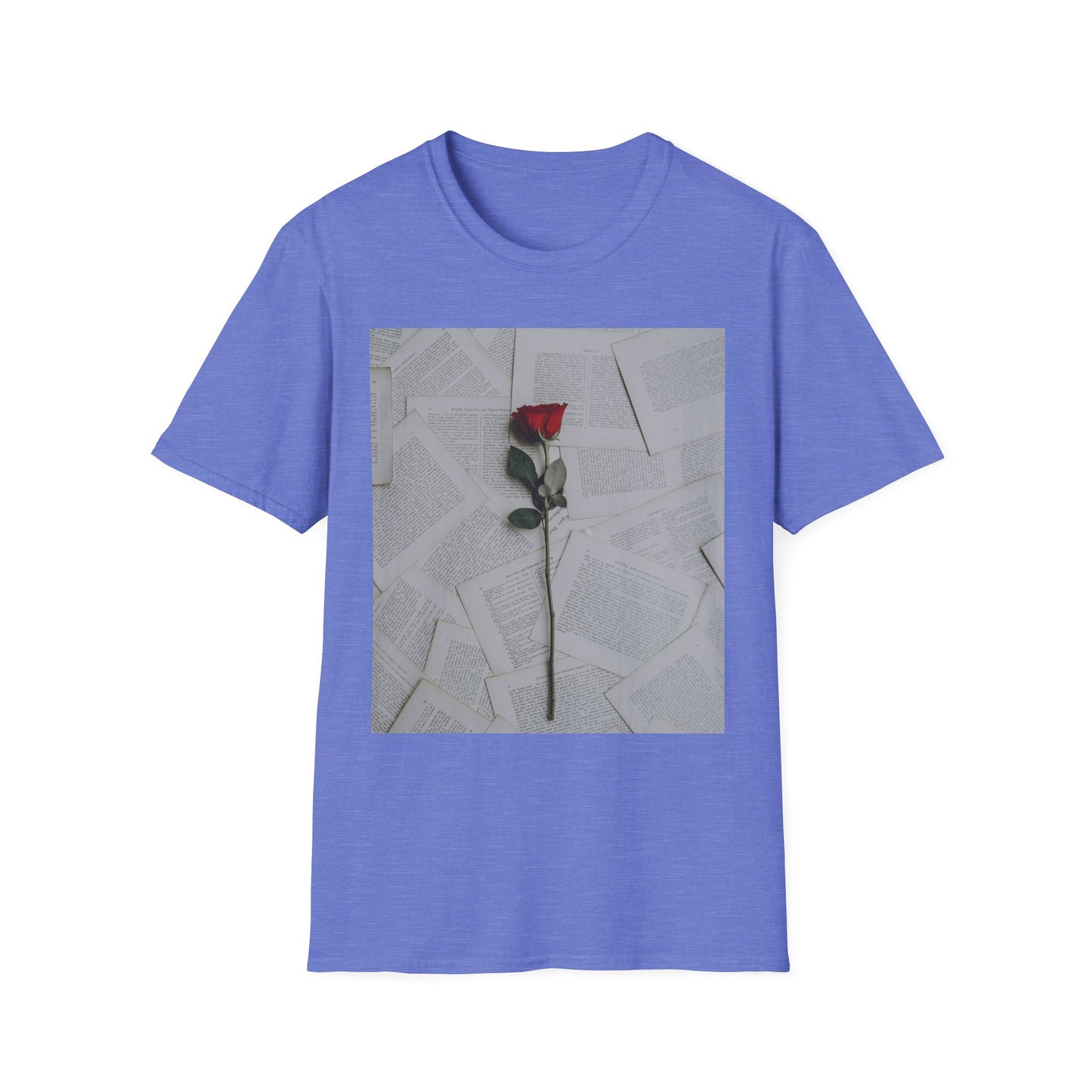 Romantic Floral T-Shirt for Book Lovers, Aesthetic Tee for Gifts, Casual Wear, Unisex Soft Style Top, Perfect for Birthdays, Anniversaries