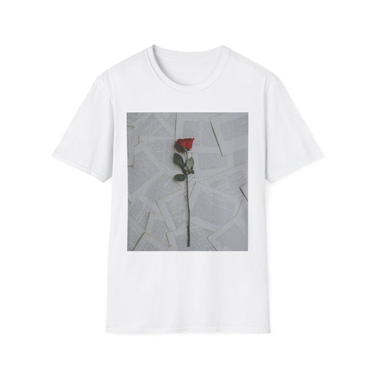 Romantic Floral T-Shirt for Book Lovers, Aesthetic Tee for Gifts, Casual Wear, Unisex Soft Style Top, Perfect for Birthdays, Anniversaries